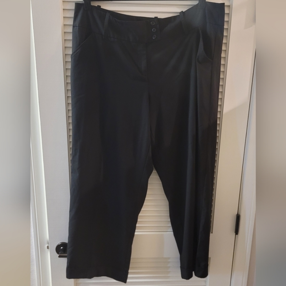 Avenue - (Plus-Size) Black Business Casual Pants With Pockets